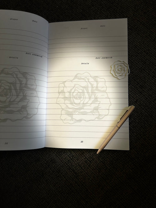 Rose "Pray" Notebook -Paperback