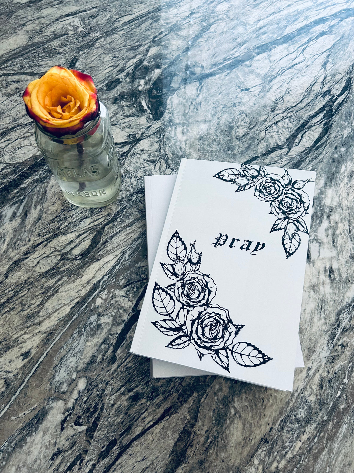 Rose "Pray" Notebook -Paperback